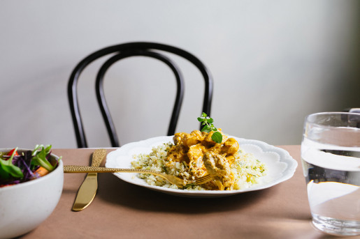 Kyckling i currysås