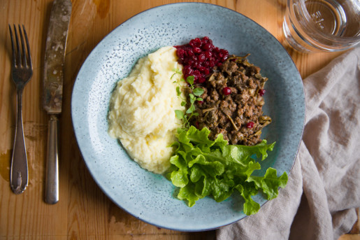 Köttfärsröra med svamp