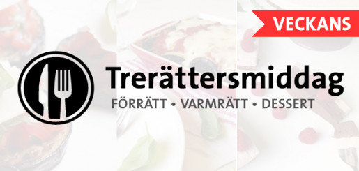 Trerättersmiddag lchf recept