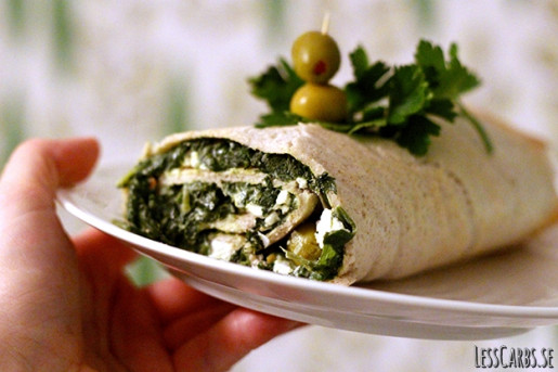 Wrap med spenatröra