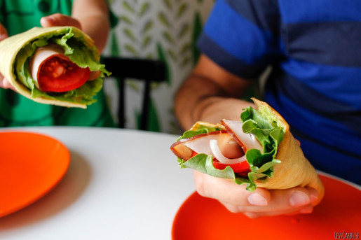 Wraps med kalkon, avokado